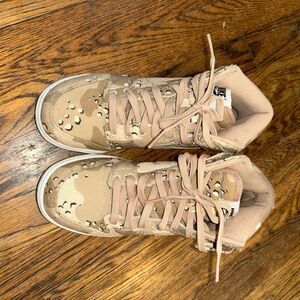 Nike Dunk High "Desert Camo" sneaker.